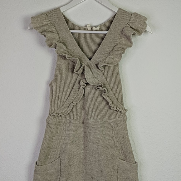 Anthro Moth Converging Roads Ruffle Sweater Dress - Picture 5 of 15